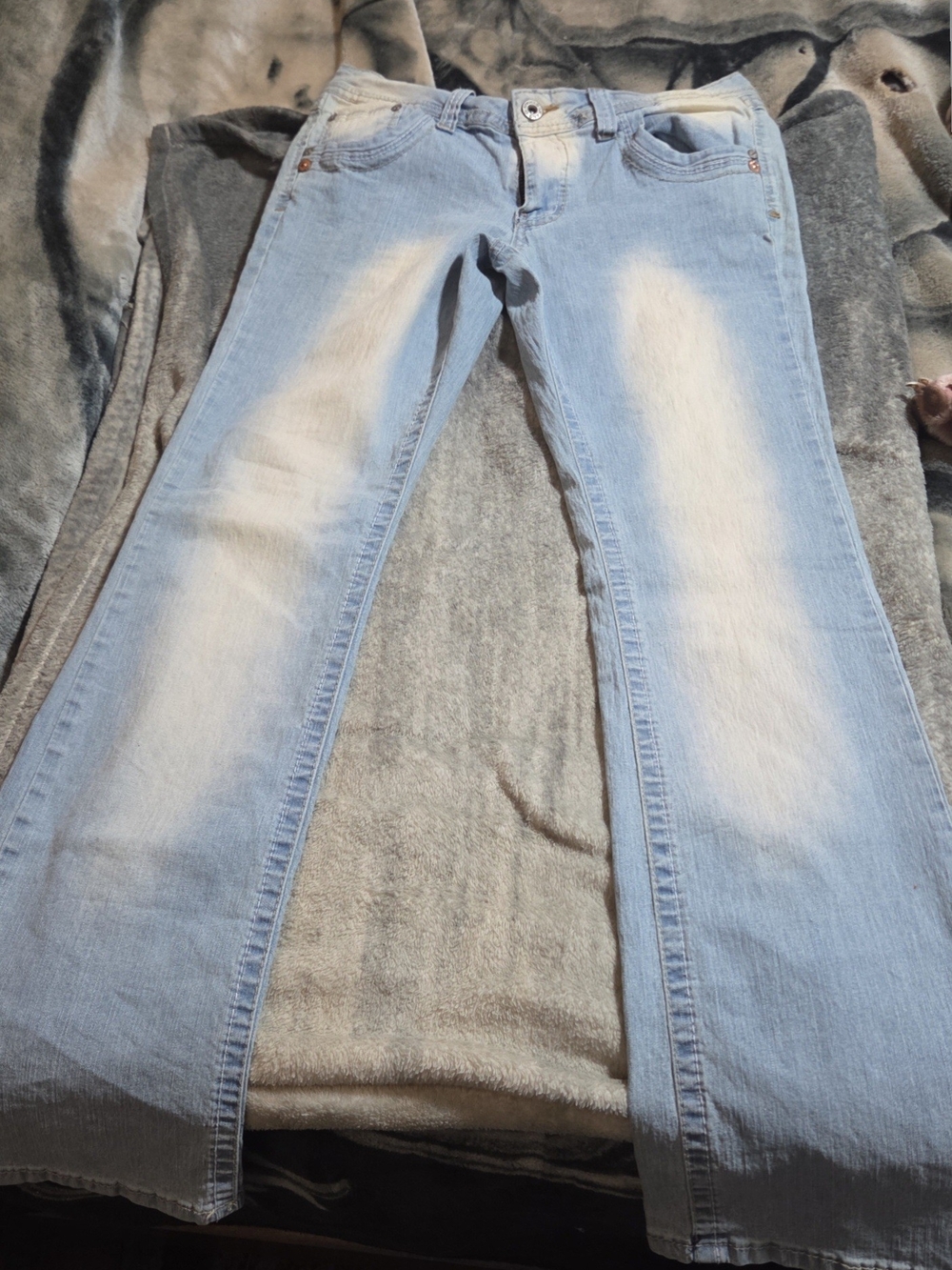 Angels Jeans Light Blue Flare Wide Leg Women's Jeans